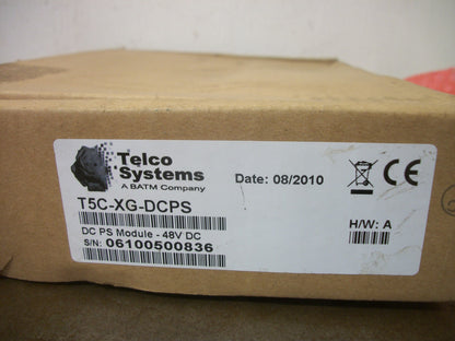 TELCO SYSTEMS DC POWER SUPPLY MODULE T5C-XG-DCPS 48VOLT NIB