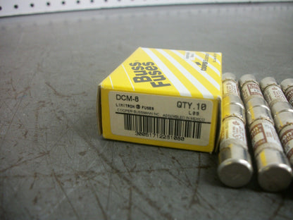 BUSSMANN BOX OF 10 LIMITRON FUSES DCM8 8AMP 600VOLT NIB