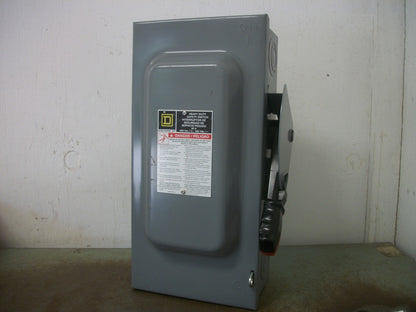 SQUARE D DISCONNECT TYPE 1 H362 60AMP 600VOLT 3POLE FUSIBLE