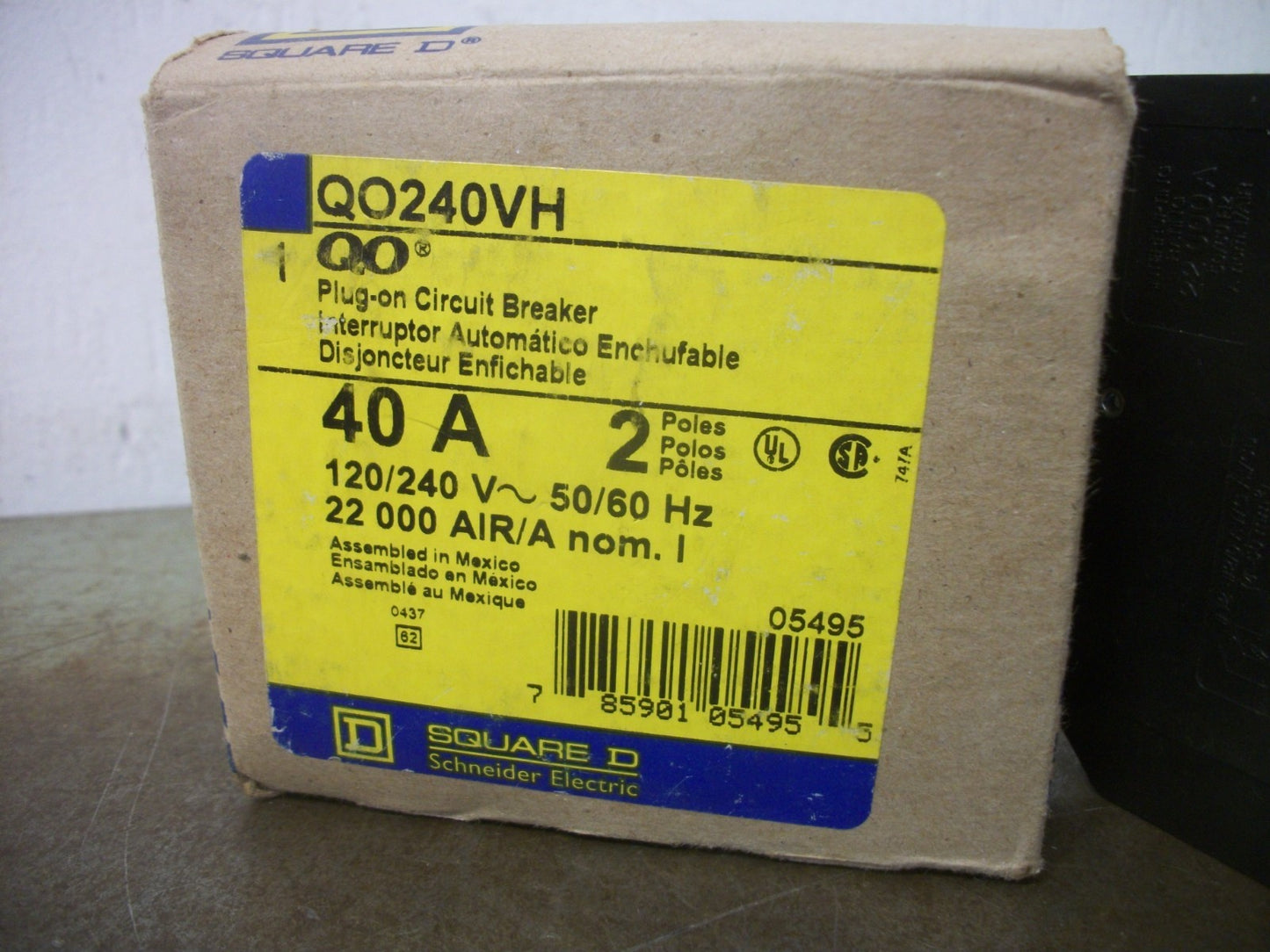 SQUARE D QO CIRCUIT BREAKER QO240VH 40AMP 240VOLT 2POLE NIB