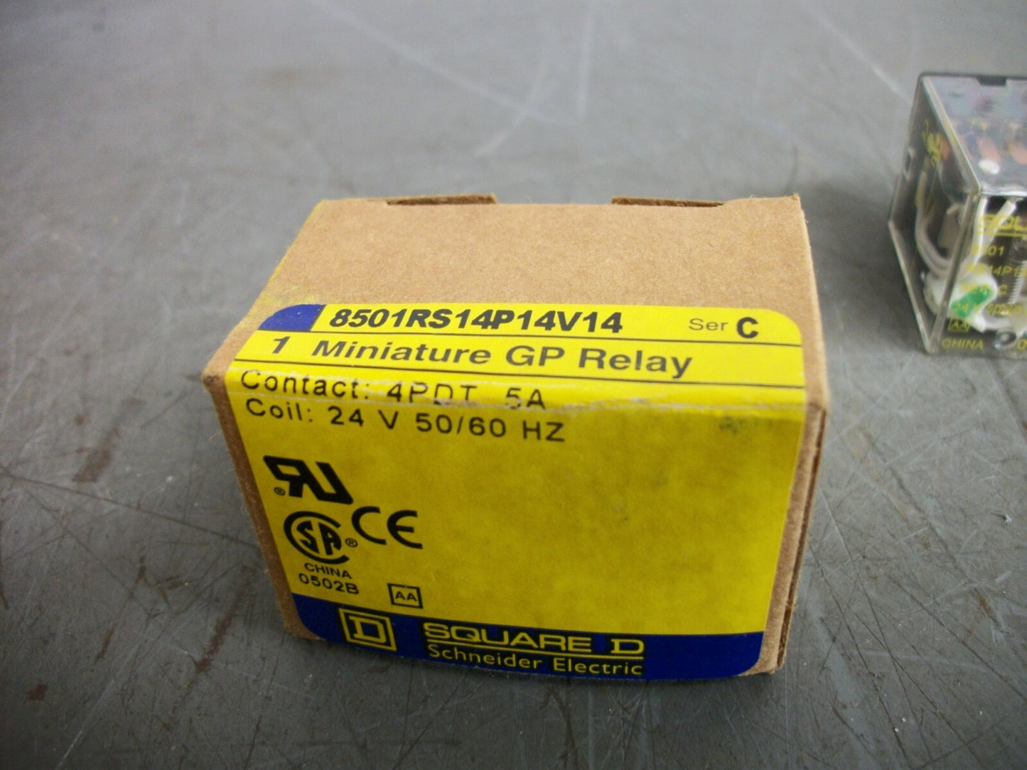 SQUARE D 4PDT MINI GP RELAY 8501RS14P14V14 24VCOIL 5AMP NIB