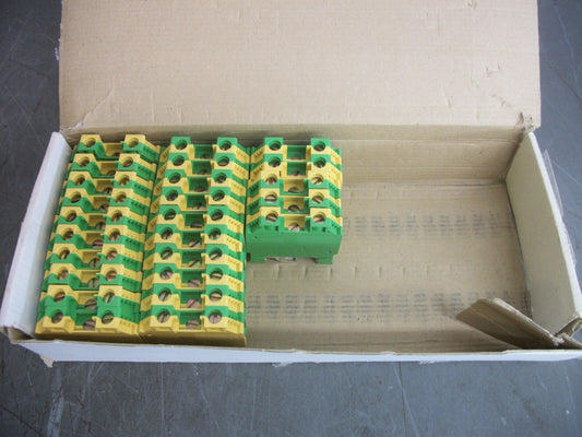 TELEMECANIQUE BOX OF 25 16mm2 PROTECTIVE EARTH TERMINAL BLOCKS AB1TP1635U NIB