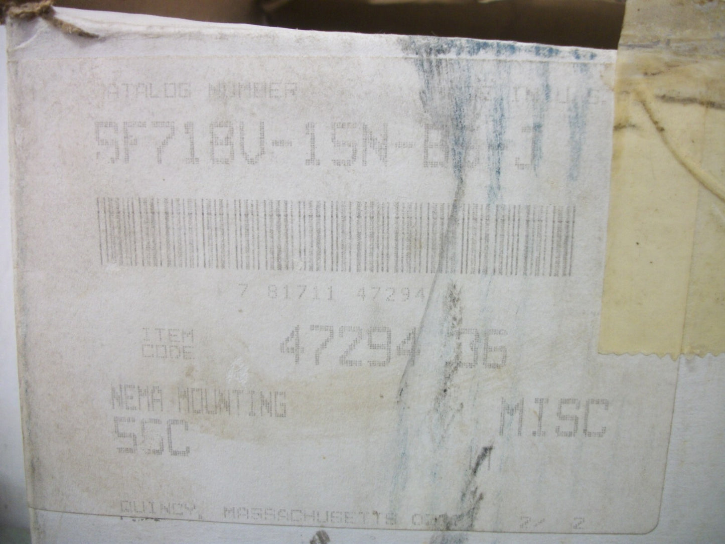 BOSTON GEAR .91HP SPEED REDUCER SF718V15NB5J 1.0 SF @ 1750RPM 15 RATIO NIB