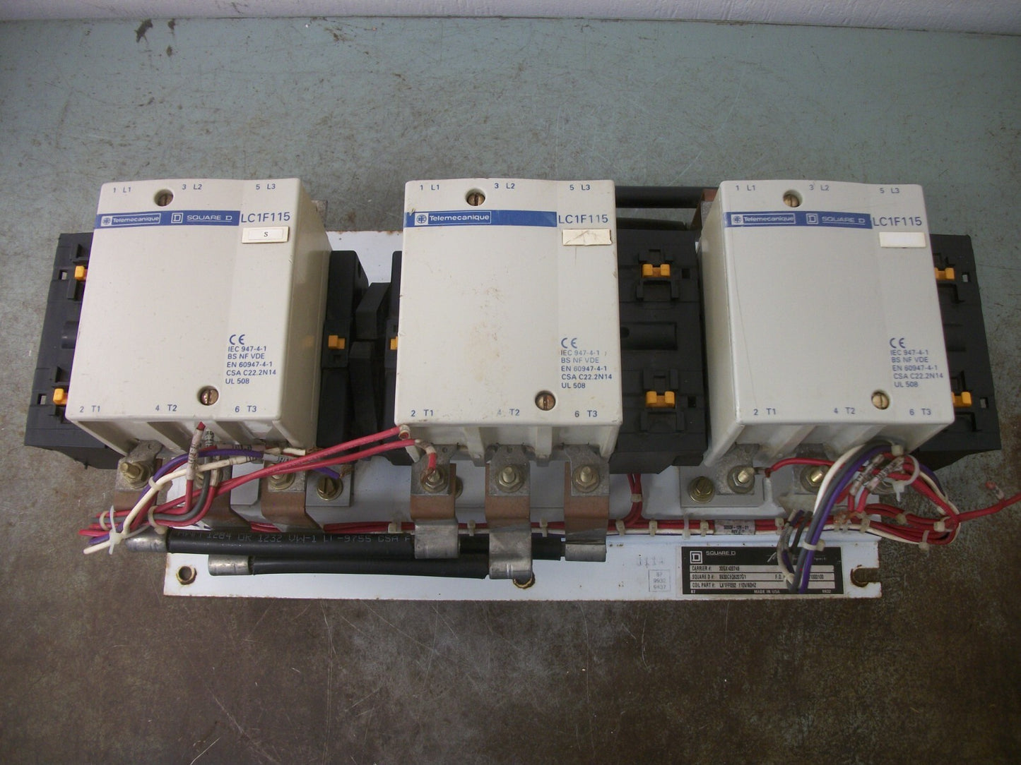 SQUARE D CARRIER 30GX400749 CHILLER STARTER UNIT 8930CEQ6207G1 110VCOIL