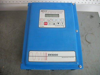 WARNER SV3000 5HP AC FLUX VECTOR DRIVE SV3205-01000 230VOLT 19AMP 5.6KVA