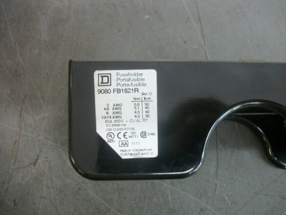 SQUARE D CLASS R FUSEHOLDER 9080FB1621R 60AMP 600VOLT 1POLE NOB