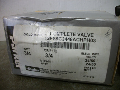 PARKER 3/4" SOLENOID VALVE 12FS5C2448ACHPH03 24VCOIL 9/11WATT NIB