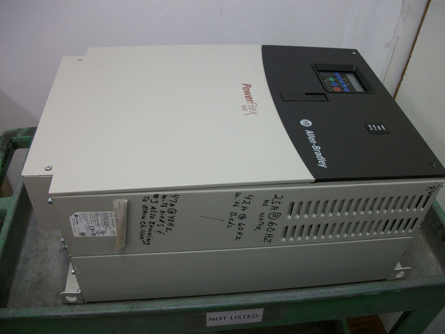 ALLEN-BRADLEY POWERFLEX 400 50HP AC DRIVE 22C-D072A103 3PH 460VOLT