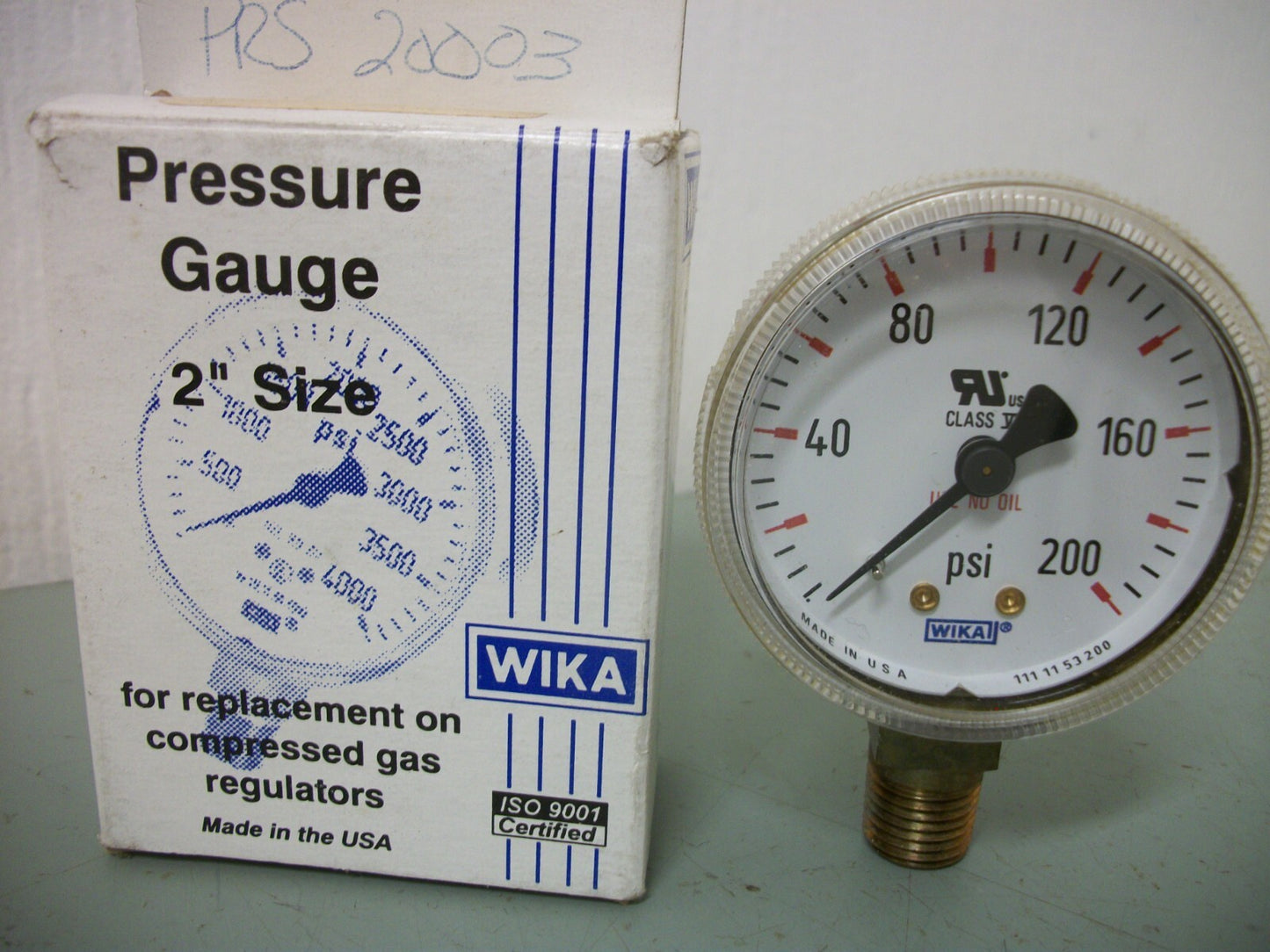 WIKA 2" PNEUMATIC PRESSURE GAUGE 8611041 1/4" NPT 0-200PSI NIB