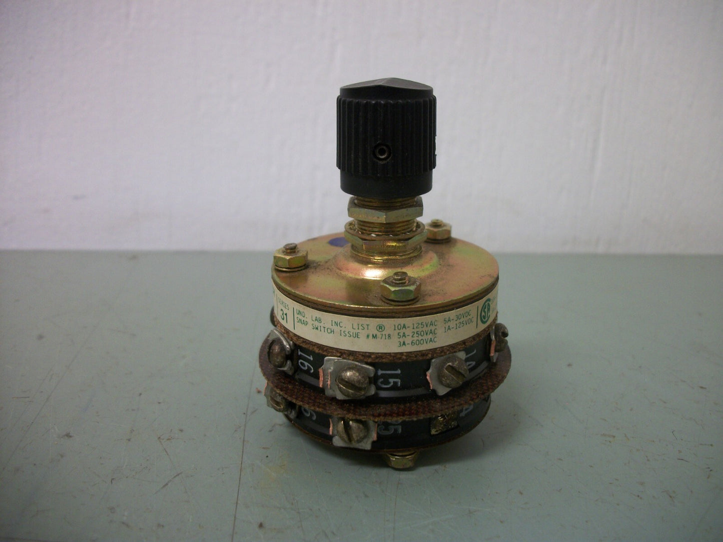 ELECTRO SWITCH 6-POSITION MAINTAINED SELECTOR ROTARY SWITCH 31302A