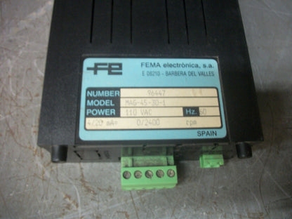 FEMA ELECTRONICA 96447 RPM DIGITAL LED PANEL METER MAG-45-30-1
