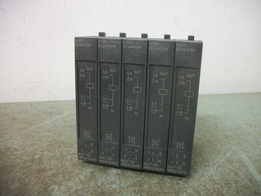 SIEMENS LOT OF 5 SIMATIC S7 DIGITAL OUTPUT MODULES 6ES7 132-4BD32-0AA0
