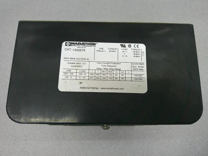 MARATHON POWER DISTRIBUTION TERMINAL BLOCK 1453579 380AMP 600VOLT 3POLE
