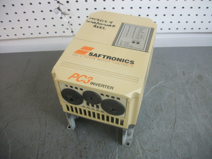 SAFTRONICS PC3 1.5HP INVERTER DRIVE CIMR-PCU40P7 3PH 460VOLT 2KVA 2.6AMP