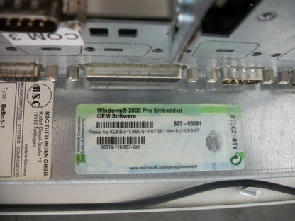 MSC BEBO INDUSTRIAL COMPUTER DISPLAY BEBO3-T 6309R35