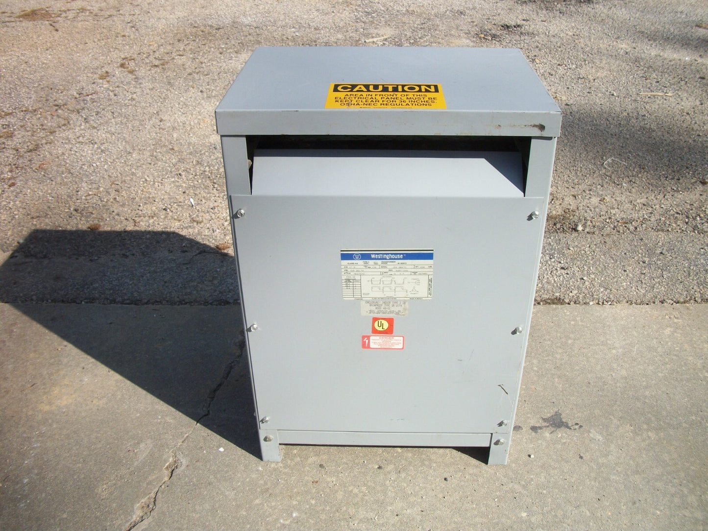 WESTINGHOUSE 27KVA 3PH TRANSFORMER MD27E92 HV 460D LV 460Y/266