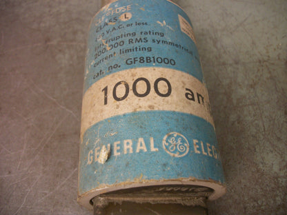 GE CLF CLASS L FUSE GF8B1000 1000AMP 600VOLT
