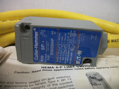CUTLER-HAMMER PERFORMANCE PLUS LIMIT SWITCH E50SB6P NOB