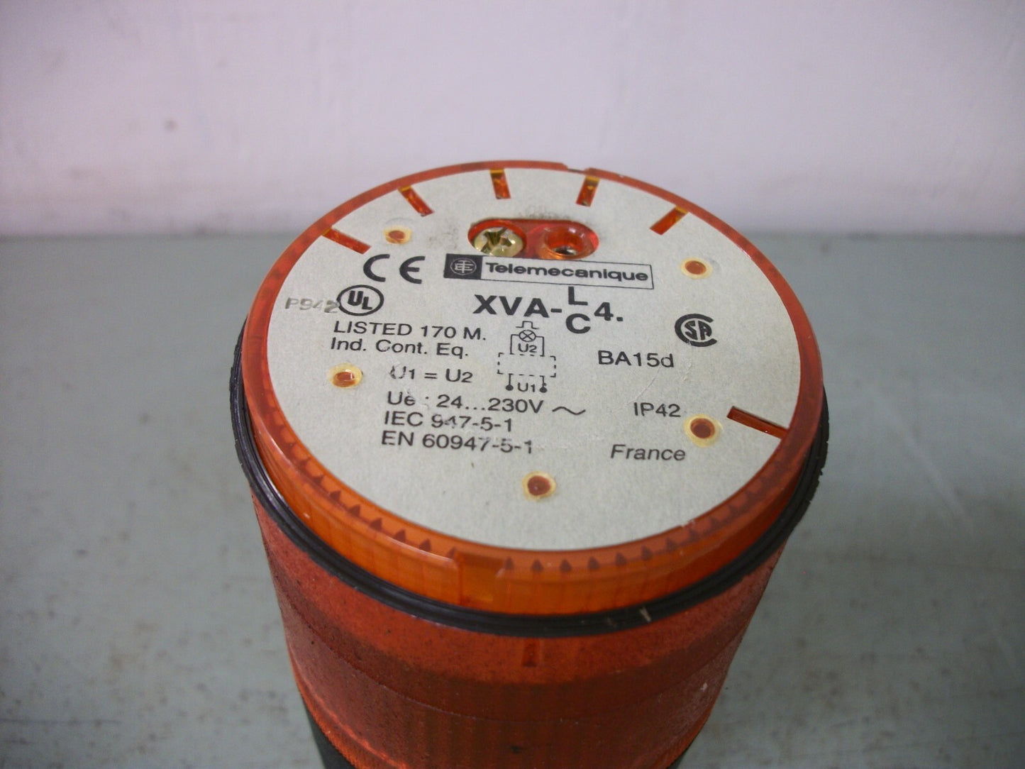 TELEMECANIQUE AMBER STROBE STACKLIGHT XVA-LC4 24...230VAC