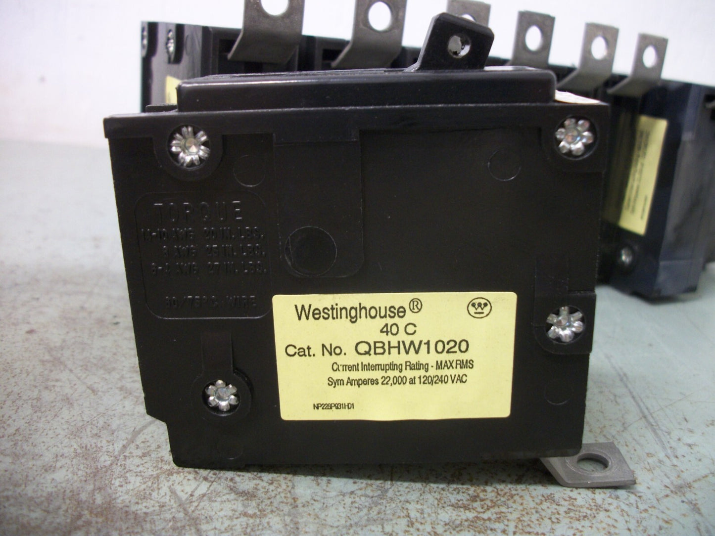 WESTINGHOUSE LOT OF 10 QBHW CIRCUIT BREAKERS QBHW1020 20AMP 240VOLT 1POLE