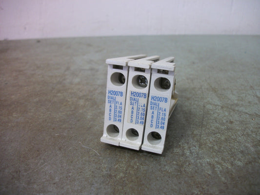CUTLER-HAMMER LOT OF 3 FREEDOM SERIES OVERLOAD RELAY HEATERS H2007B