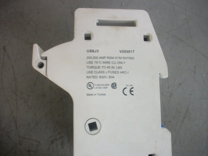 FERRAZ-SHAWMUT ULTRASAFE FUSE HOLDER US6J3 60AMP 600VOLT 3POLE