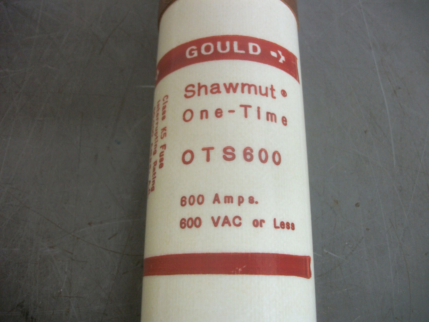 GOULD SHAWMUT ONE-TIME FUSE OTS600 600AMP 600VOLT NOB