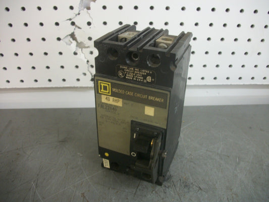 SQUARE D FAL CIRCUIT BREAKER FAL22040 40AMP 240VOLT 2POLE GRAY