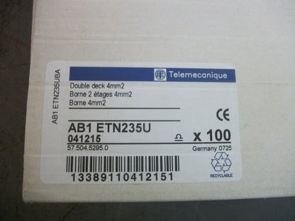 TELEMECANIQUE BOX OF 89 4mm2 DOUBLE DECK TERMINAL BLOCKS AB1ETN235U NIB