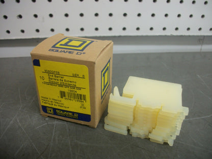 SQUARE D BOX OF 10 END BARRIERS 9080GF6B NIB