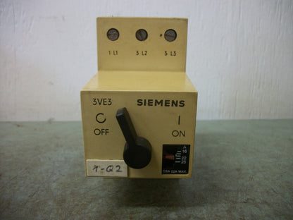 SIEMENS MOTOR CIRCUIT BREAKER 3VE3000-2NA00 16-25AMP