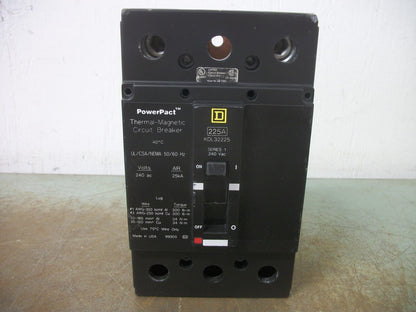 SQUARE D POWERPACT KDL CIRCUIT BREAKER KDL32225 225AMP 240VOLT 3POLE