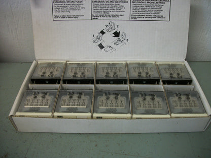 SQUARE D BOX OF 10 POWER RELAYS RPM43P7 230VOLT NIB