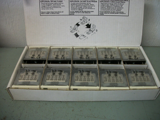SQUARE D BOX OF 10 POWER RELAYS RPM43P7 230VOLT NIB