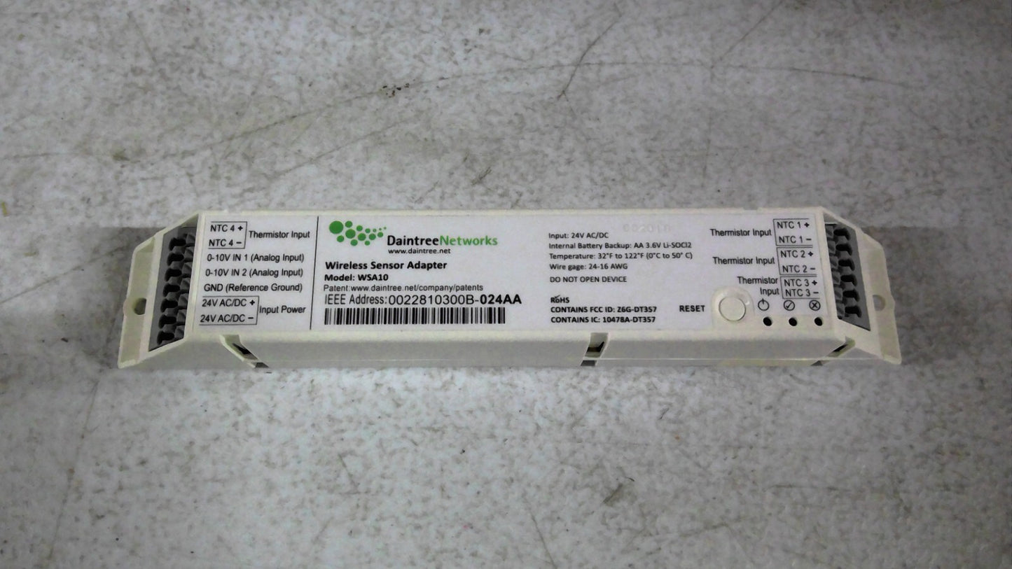 DAINTREE NETWORKS WIRELESS SENSOR ADAPTER WSA10 NOB