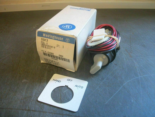 WESTINGHOUSE 3-POSITION CORROSION RESISTANT SELECTOR SWITCH SSK3 *NIB*