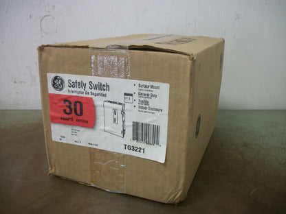 GE DISCONNECT TYPE 1 TG3221 30AMP 240VOLT 2POLE FUSIBLE NIB