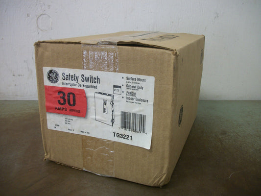 GE DISCONNECT TYPE 1 TG3221 30AMP 240VOLT 2POLE FUSIBLE NIB
