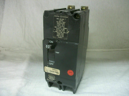 GE TEY CIRCUIT BREAKER TEY260 60AMP 480VOLT 2POLE