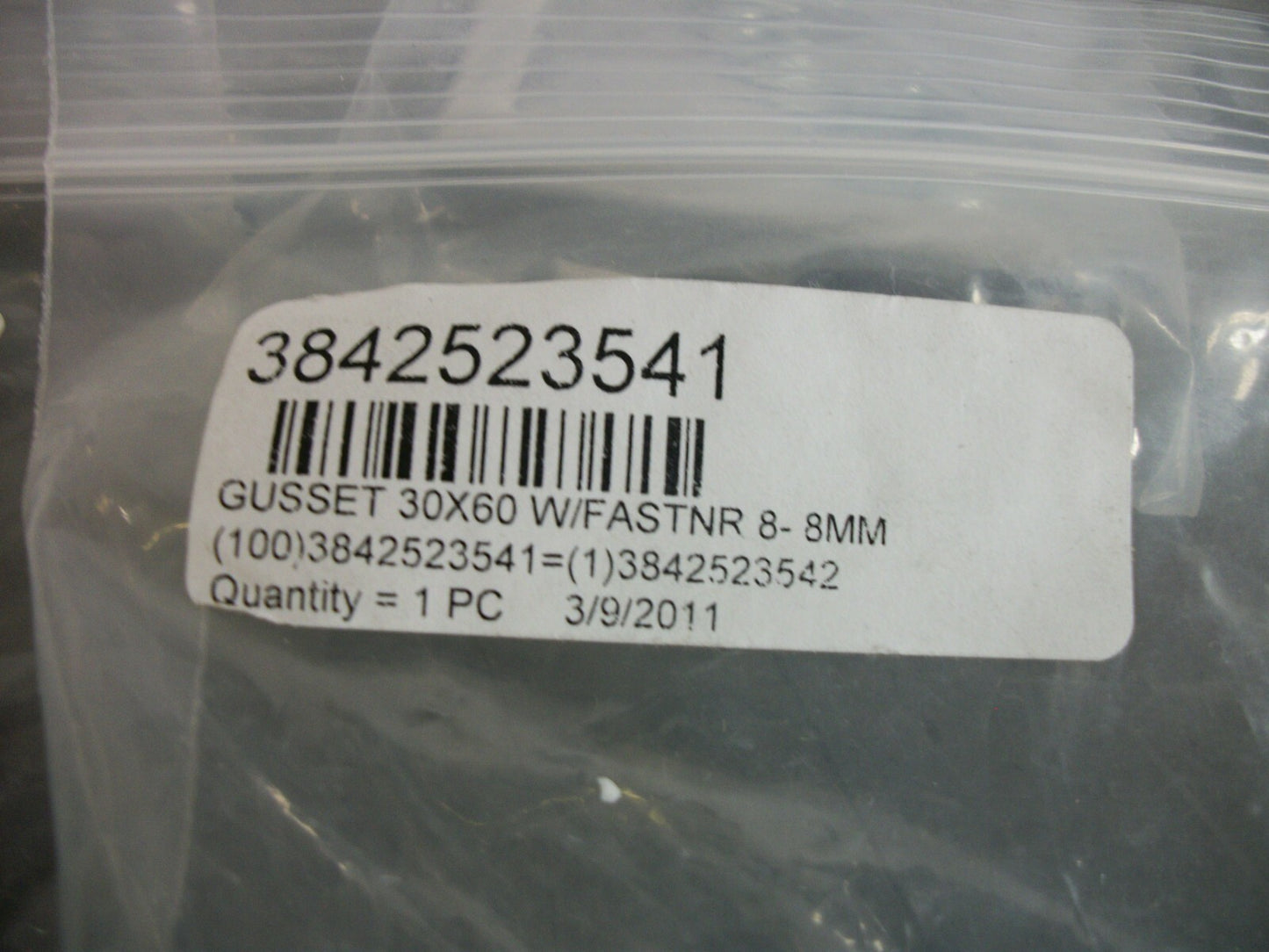 REXROTH LOT OF 8 GUSSETS 30X60 W/FASTNER 8-8MM 3842523541 NEW