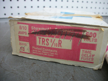 GOULD SHAWMUT BOX OF 10 TRI-ONIC FUSES TRS8/10R 8/10AMP 600VOLT NIB