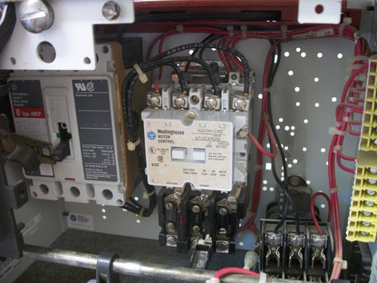 WESTINGHOUSE MCC STARTER BUCKET SIZE 1 A200M1CAC 120VCOIL 15AMP BREAKER