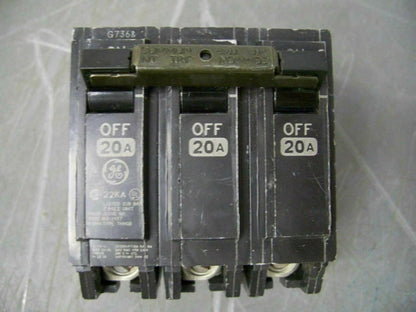 GE THHQB CIRCUIT BREAKER THHQB32020 20AMP 240VOLT 3POLE 22kA