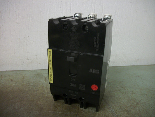 GE TEYF CIRCUIT BREAKER TEYF330 30AMP 480VOLT 3POLE