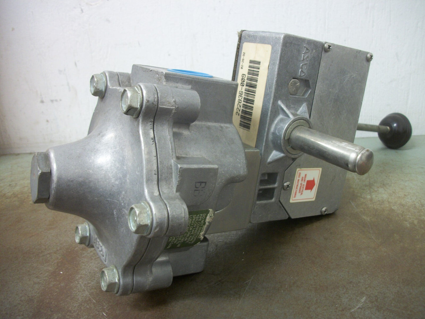 ASCO FREE HANDLE MANUAL RESET VALVE 222836-009 NOB