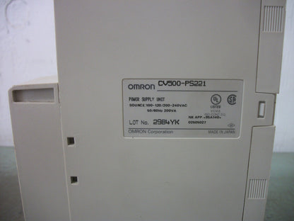 OMRON PLC POWER SUPPLY UNIT CV500-PS221 100-120/200-240VAC 200VA