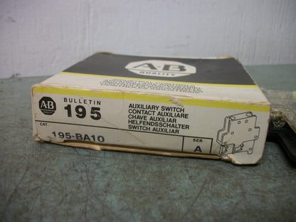 ALLEN-BRADLEY N.O. AUXILIARY CONTACT BLOCK 195-BA10 NIB
