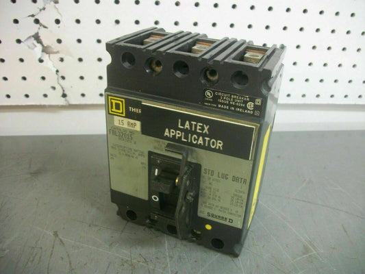 SQUARE D FAL CIRCUIT BREAKER FAL32015 15AMP 240VOLT 3POLE GRAY