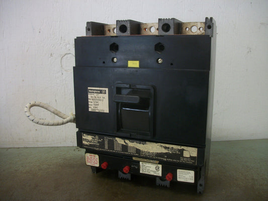 WESTINGHOUSE LA CIRCUIT BREAKER LA3600F 600A 600V 3P W/600A TRIP + AUX NO COVERS