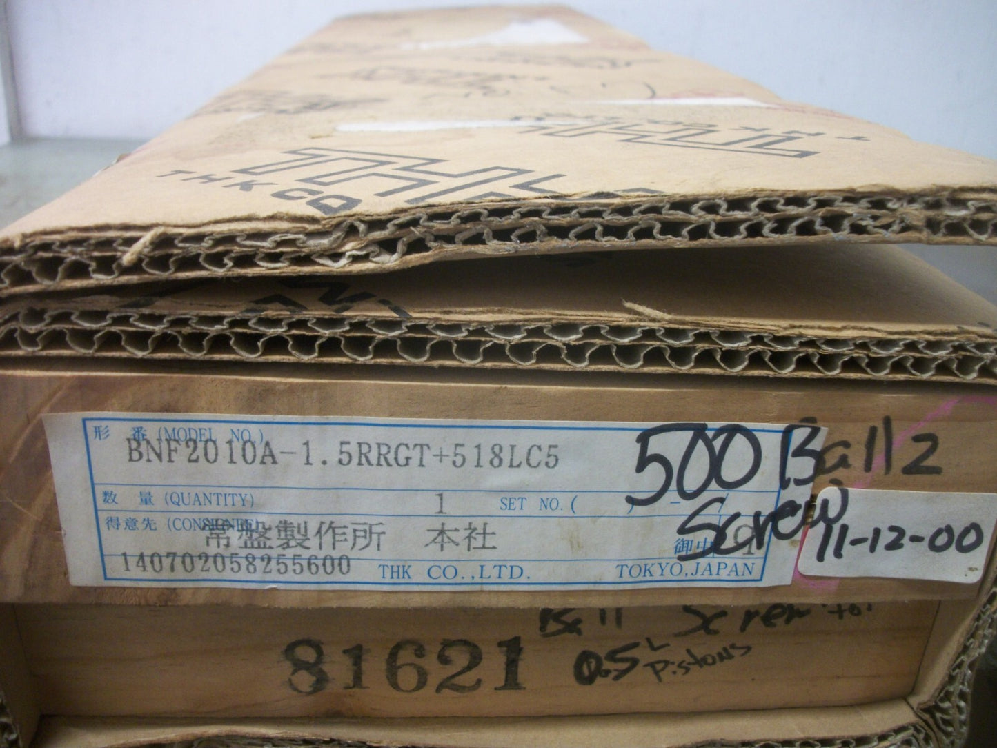 THK BOX OF 2 PRECISION BALL SCREWS BNF2010A-1.5RRGT+518LC5 NIB